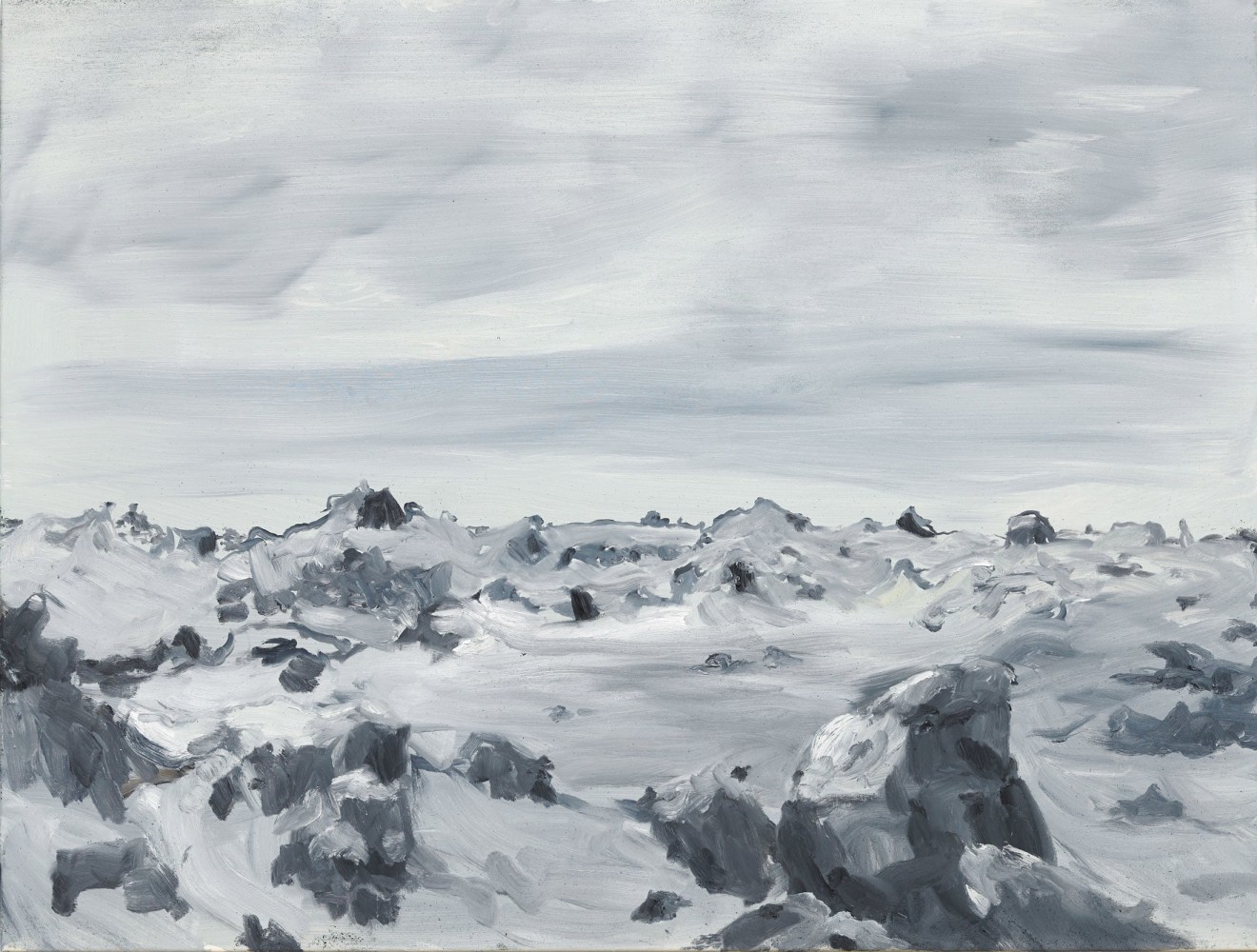 Ragnar Kjartansson
Eldhraun, 2019
Oil on canvas
31 1/2 x 41 3/8 inches
(80 x 105 cm)