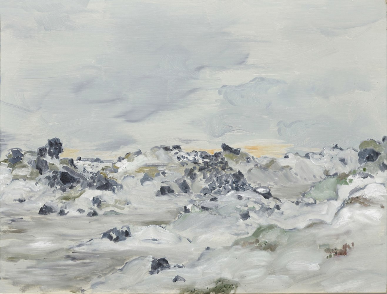 Ragnar Kjartansson
Eldhraun, 2019
Oil on canvas
31 1/2 x 41 3/8 inches
(80 x 105 cm)
