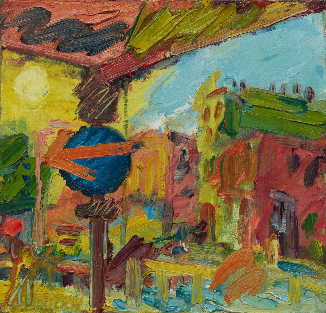 Frank Auerbach
The Awning I, 2008
Oil on board
18 1/8 x 18 7/8 inches
(46 x 47.9 cm)