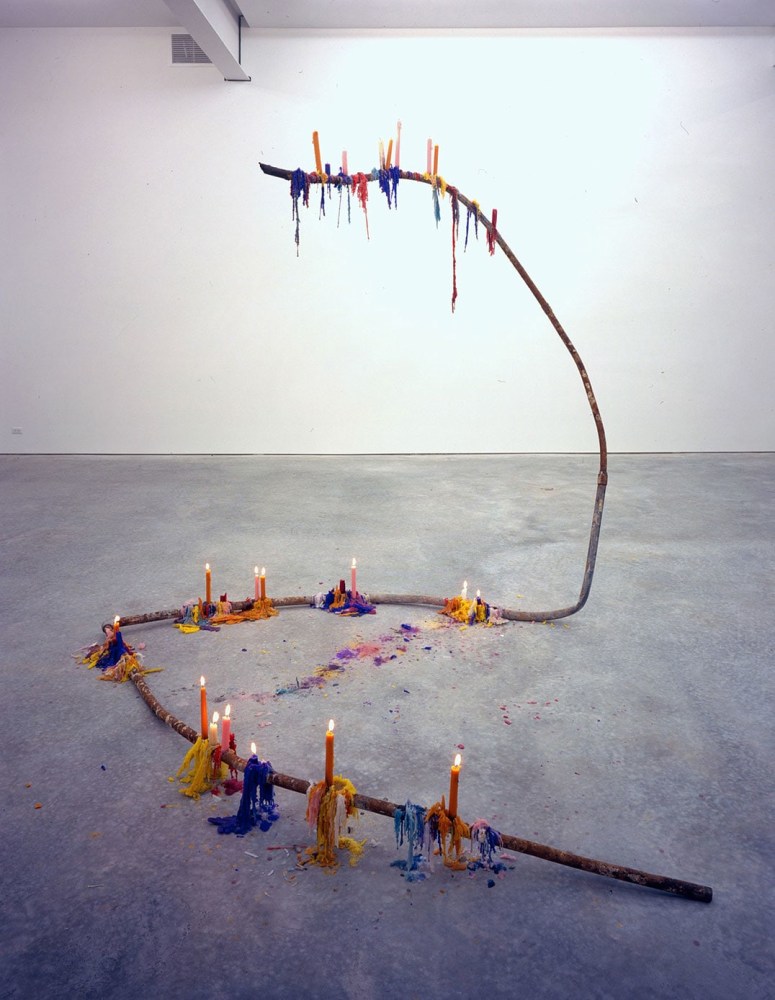 Mark Handforth
Jack Smith, 2002
Steel pipe and candles
120 x 84 x 96 inches
(304.8 x 213.4 x 243.8 cm)