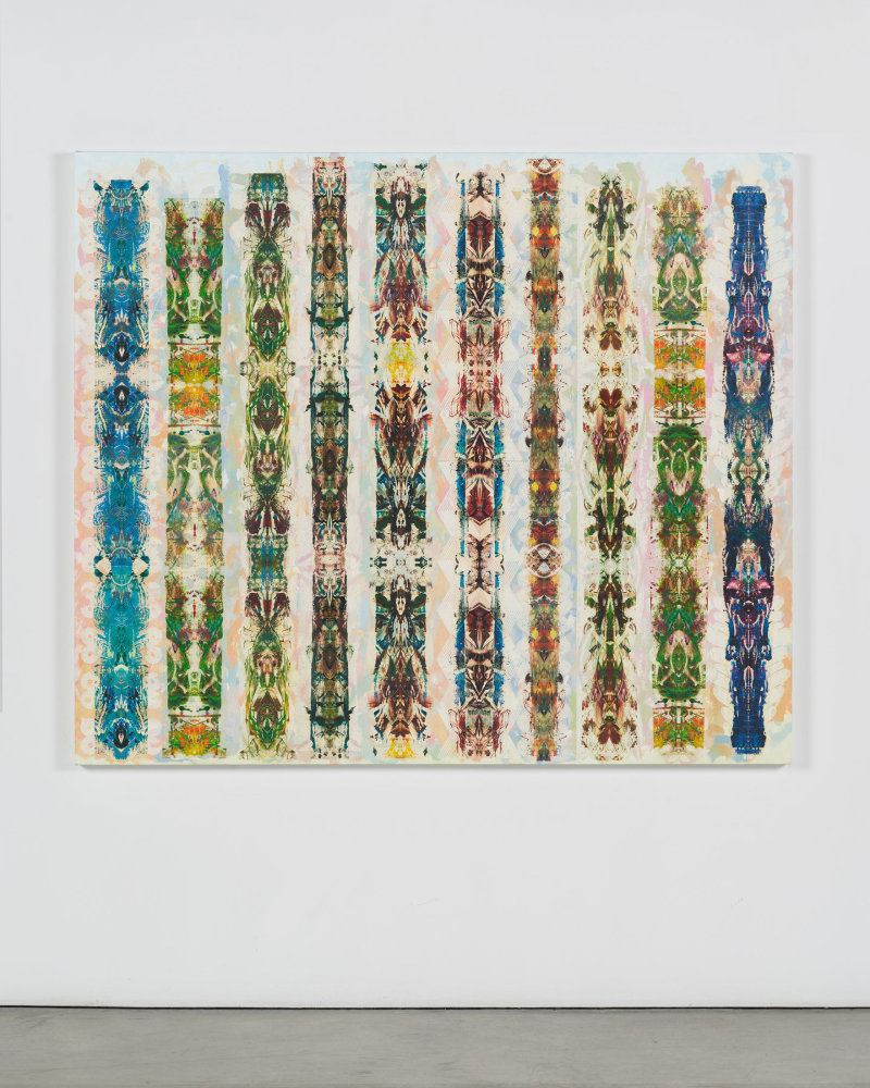 Philip Taaffe
Trebizond, 2021
Mixed media on canvas
63 3/4 x 74 7/8 inches
(161.9 x 190.2 cm)