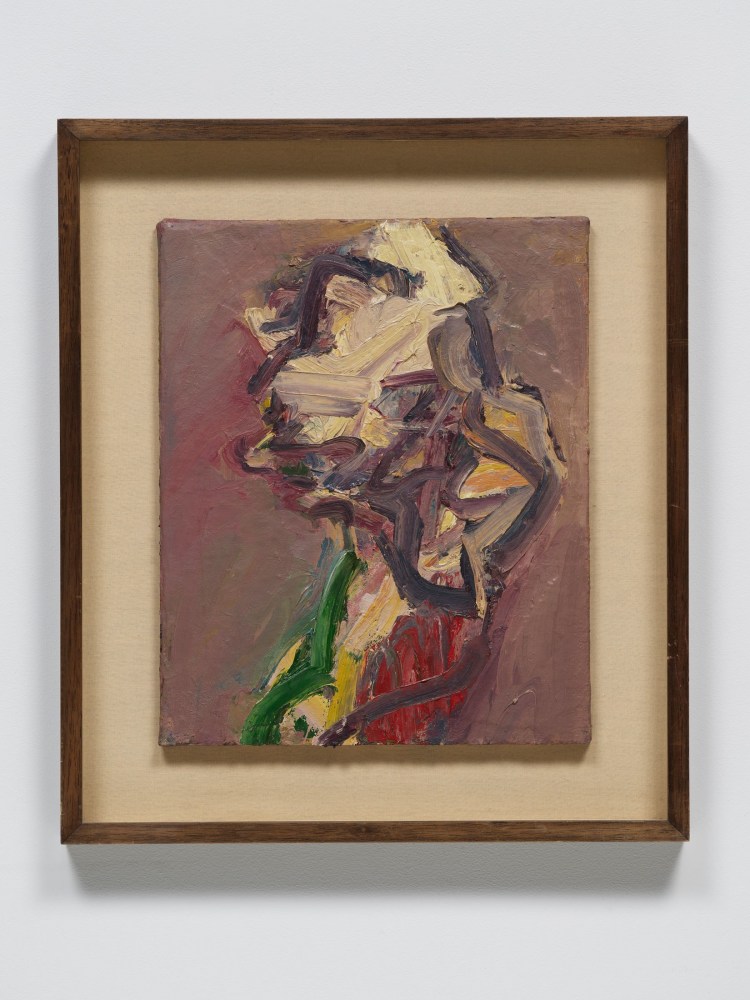 Frank Auerbach
Catherine Lampert &amp;ndash; Profile, 1997
Oil on canvas
22 x 18 1/8 inches
(55.9 x 46 cm)
Private Collection