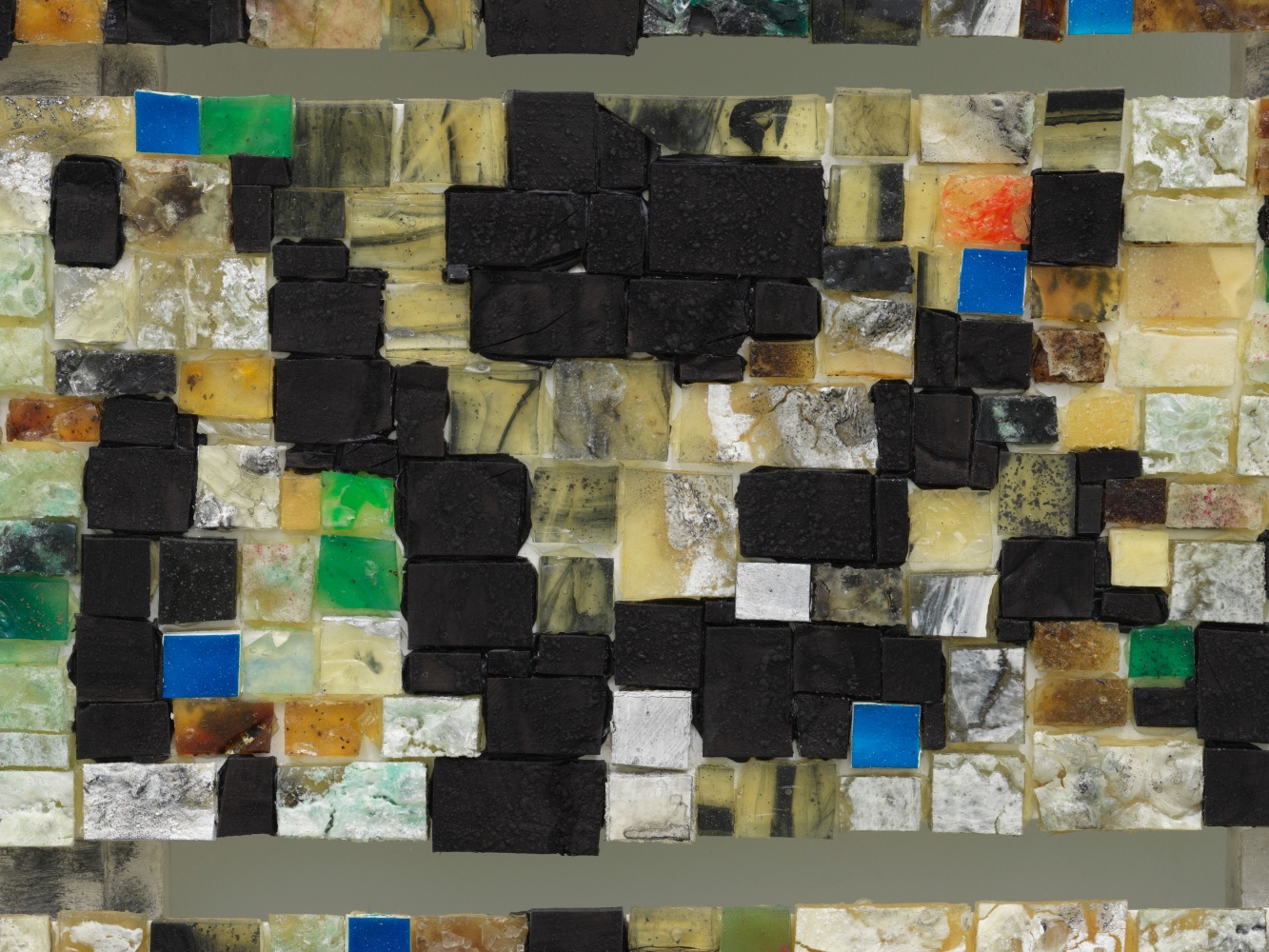 Jack Whitten
Totem 2000 V: For KD (Kenny&amp;#39;s Ladder), 2000 (detail)
Acrylic on plywood&amp;nbsp;
89 1/4 x 21 1/4 x 1 3/4 inches
(226.7 x 54 x 4.4 cm)
&amp;copy; Jack Whitten Estate. Courtesy the Estate, Hauser &amp;amp; Wirth, and Luhring Augustine, New York. Photo: Dan Bradica.