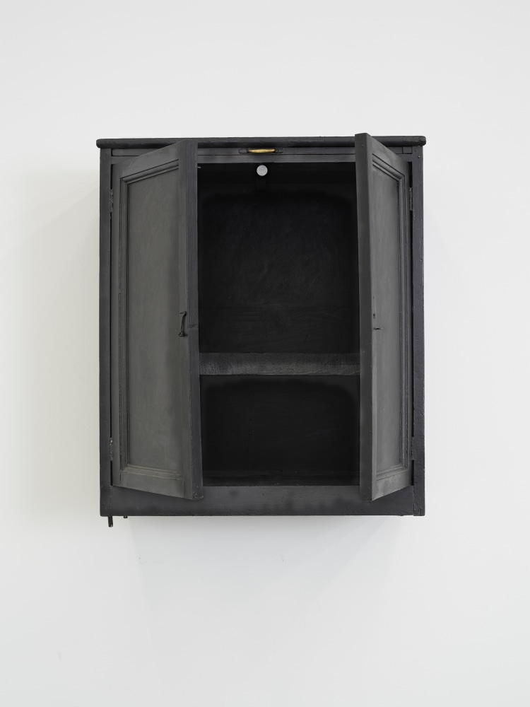 Lucia Nogueira
Cupboard, 1996
Wood, blackboard paint, nail, magnet
31 1/2 x 26 3/8 x 13 3/4 inches
(80 x 67 x 35 cm)