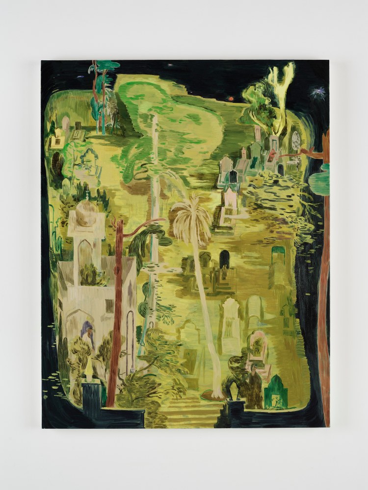 Salman Toor
Night Cemetery, 2025
Oil on canvas
55 x 43 inches
(139.7 x 109.2 cm