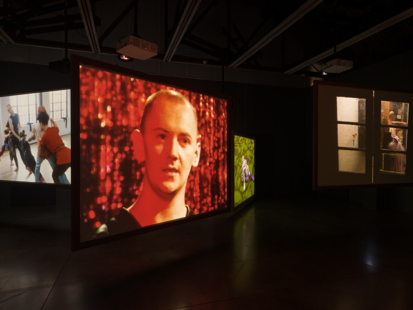 Charles Atlas
A Prune Twin, 2020
Nine-channel video installation with four monitors, with sound
Dimensions variable
Edition of 3 plus 2 artist&amp;#39;s proofs