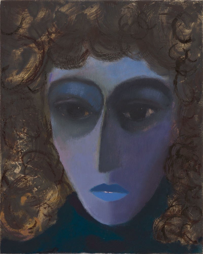 Sanya Kantarovsky
Face 10, 2021
Oil and watercolor on linen
19 3/4 x 15 3/4 inches
(50.2 x 40 cm)