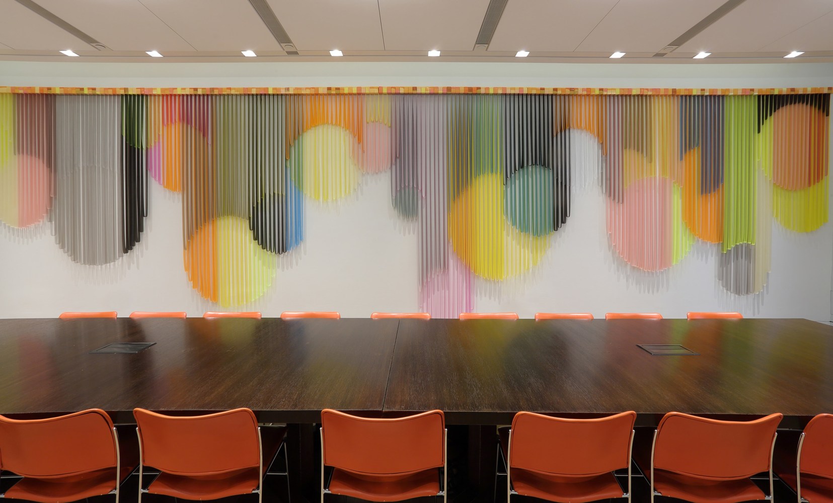 Eva LeWitt
Untitled (Fish House), 2019
Foam, latex and plastic
132 x 2 3/4 x 444 inches
(335.3 x 7 x 1127.8 cm)