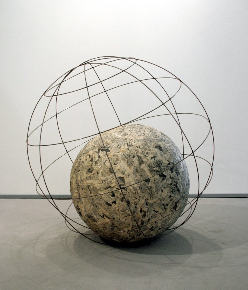 Michelangelo Pistoletto
Mappamondo (Globe), 1966-1968
Newspaper and wire
70 7/8 inches
(180.0 cm)