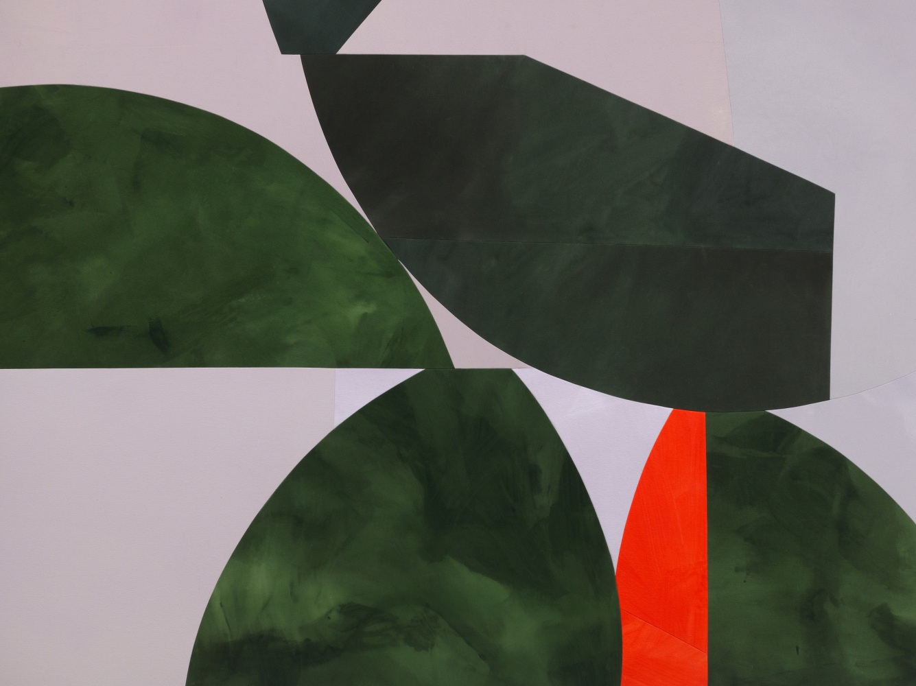 Sarah Crowner
Sliced Tropics, 2018 (detail)
Acrylic on canvas, sewn
194 x 268 inches
(492.8 x 680.7 cm)
&amp;copy; Sarah Crowner; Courtesy of the artist and Luhring Augustine, New York. Photo: Genevieve Hanson