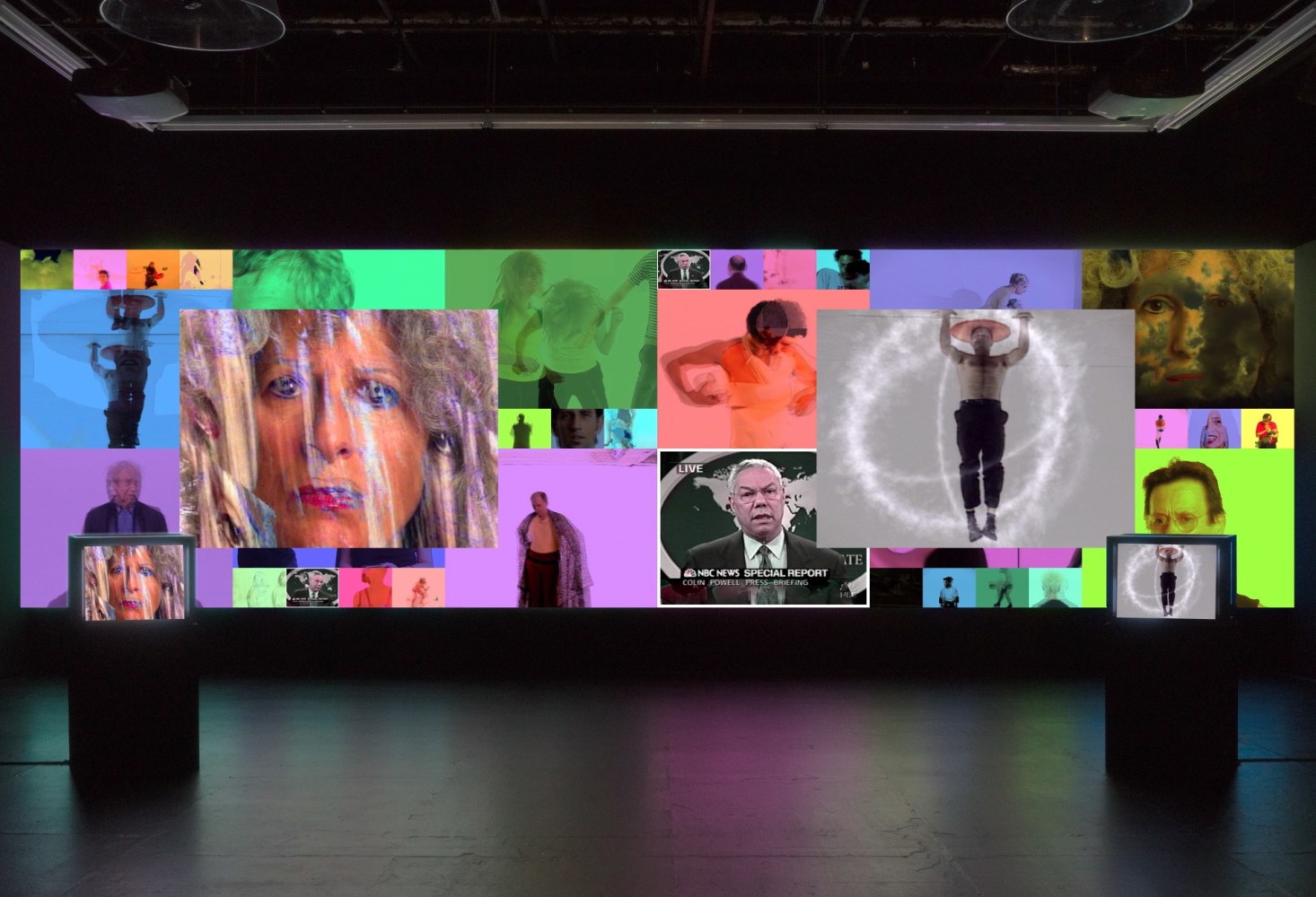 Charles Atlas
2003, 2018
Installation view of&amp;nbsp;Charles Atlas:&amp;nbsp;the past is here, the futures are coming&amp;nbsp;at&amp;nbsp;The Kitchen, NYC,&amp;nbsp;2018
Photo: Jason Mandella