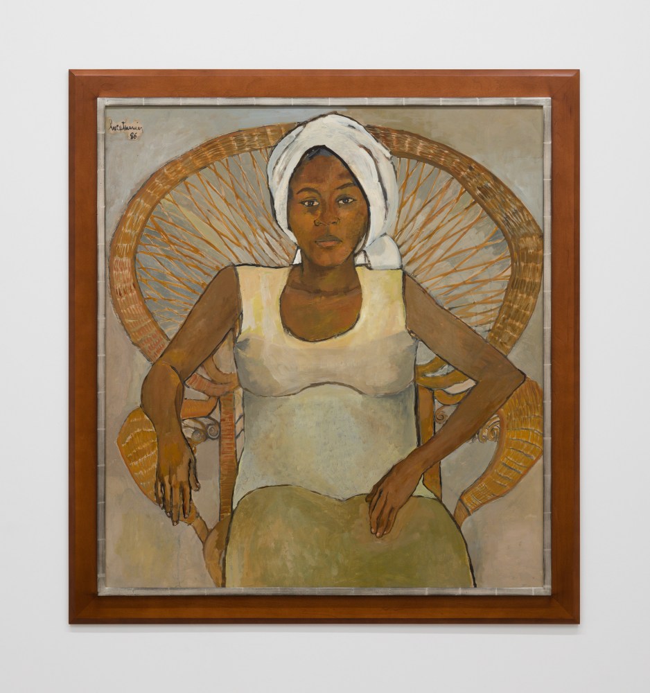 Luce Turnier
Femme Assise, 1986
Oil on board
40 x 43 inches
(101.6 x 109.2 cm)