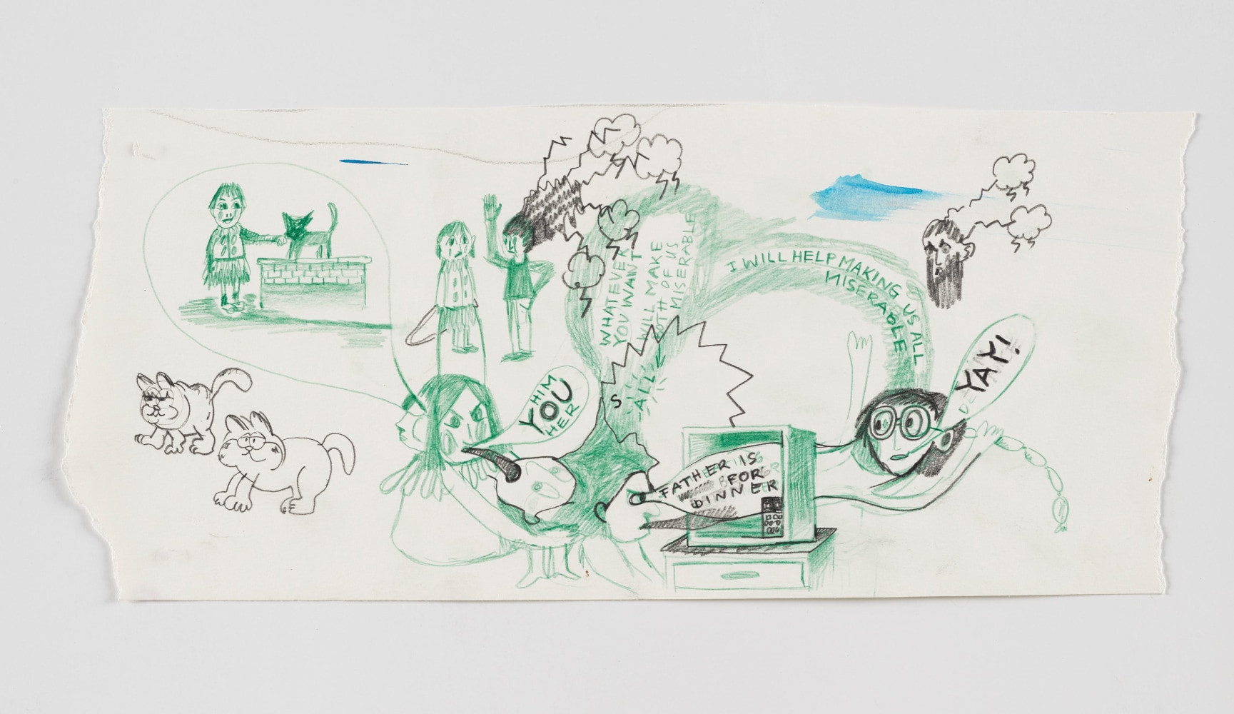 Christina Forrer
You, Yay, Misery!, 2022
Pencil on paper
8 x 18 1/4 inches
(20.3 x 46.4 cm)