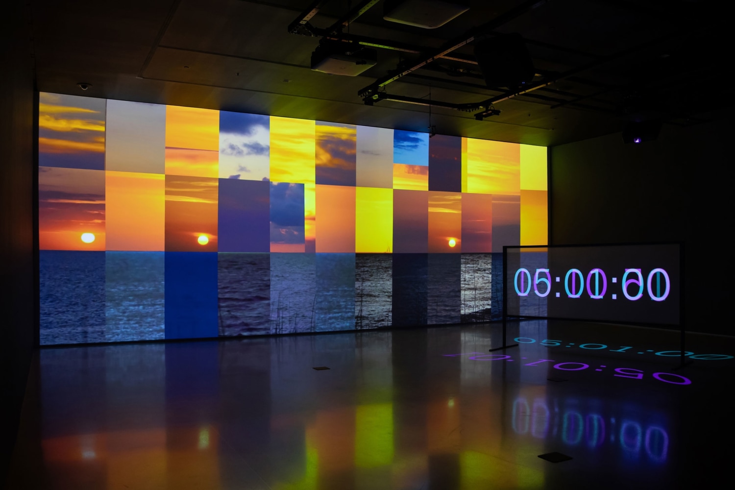 Charles Atlas (American, b. 1949),&amp;nbsp;Kiss the Day Goodbye, 2015. Two channel video installation with color and sound. Running time: 19 minutes, 15 seconds. Courtesy of the artist and Luhring Augustine, New York. Installation view at the Tampa Museum of Art. Photography by Paige Boscia.