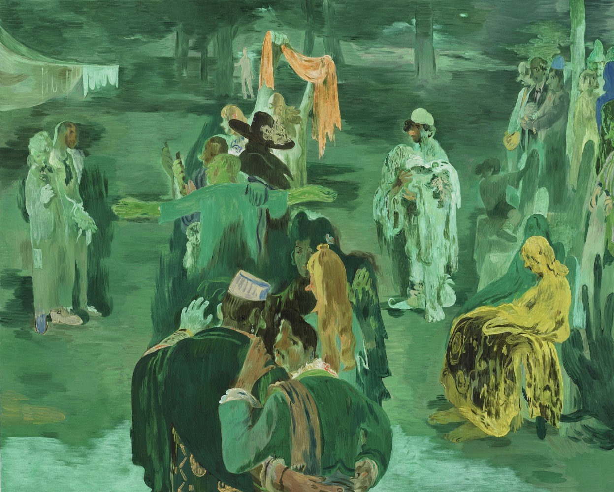 Salman Toor
The Ceremony, 2024
Oil on panel
48 x 60 inches
(122 x 152.5 cm)