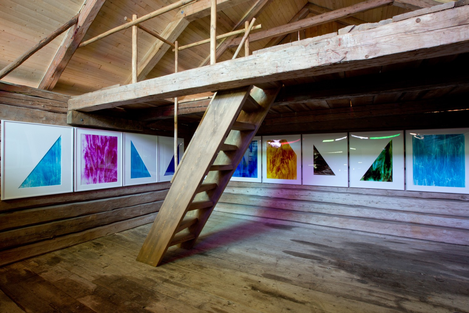 Sam Falls,&amp;nbsp;Untitled (Boat House), 2015
Installation view Zabludowicz Collection, 2015, at Sarvisalo. Photo: David Bebber.
&amp;nbsp;

INQUIRE