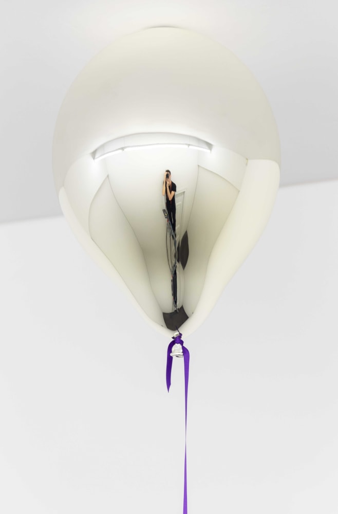 Jeppe Hein

White Gold Mirror Balloon (purple)

2023

Glass fiber reinforced plastic, chrome lacquer (white gold), magnet, ribbon (purple)

15 3/4 x 10 1/2 x 10 1/2 inches (40 x 26 x 26 cm)

JH 697

SOLD