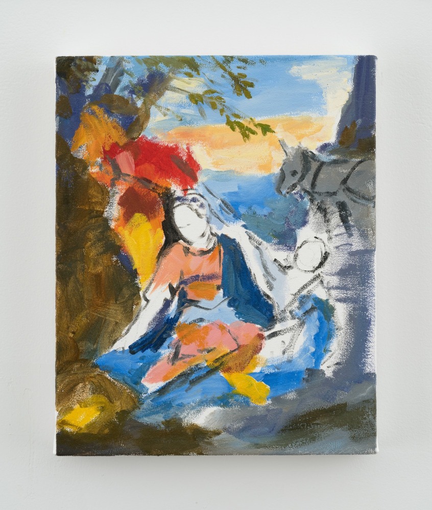 Karen Kilimnik

a hazy rest under the tree, Federico Barocci, 1570, rest on the flight into Egypt, the old religion

2019

Water soluble oil color on canvas

10 x 8 inches (25.4 x 20.3 cm)

Signed, titled, dated verso

KK 4488

&amp;nbsp;

INQUIRE