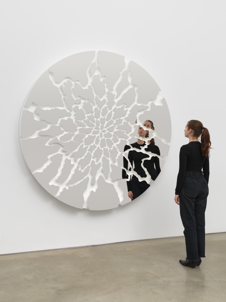 DOUG AITKEN
Terra (camouflage)
2022
Wood, polished stainless steel
78 inches (198.1 cm) diameter
7 inches (17.8 cm) depth
Variation of 4, with 2 AP
Signed plaque affixed verso
DA 771
$275,000