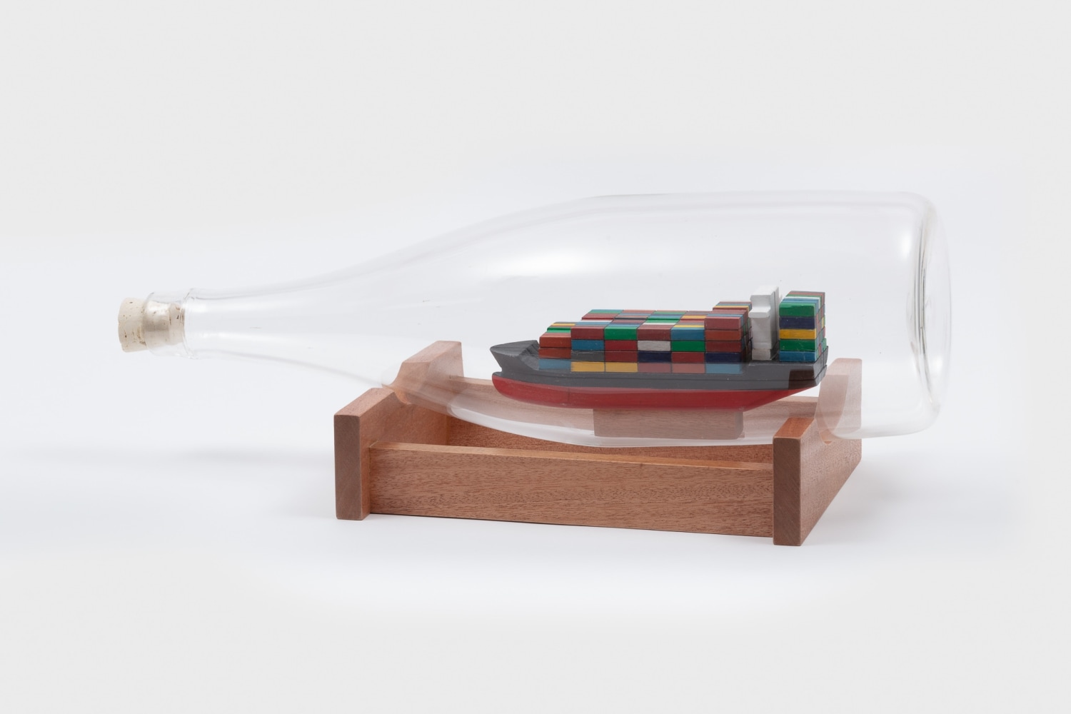 MATT JOHNSON
Panamax in a Bottle
2022
Polychromed wood and glass bottle
approximately 8 x 22 x 9 3/4
MJ 228
$35,000