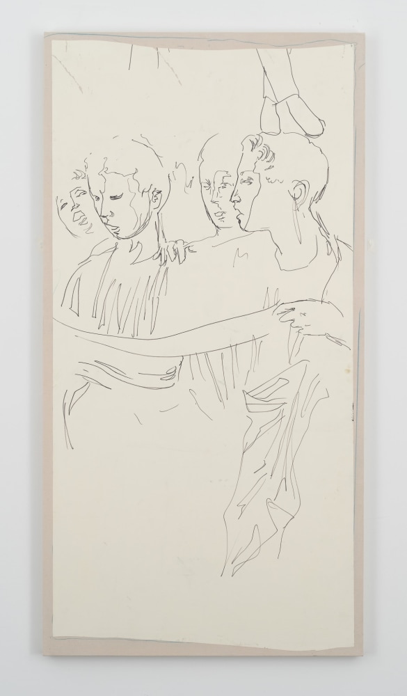 Nick Mauss
Banderole
2019
Pencil, ink and paper on canvas
75 1/2 x 38 1/2 inches (191.8 x 97.8 cm)
NM 780

&amp;nbsp;

INQUIRE