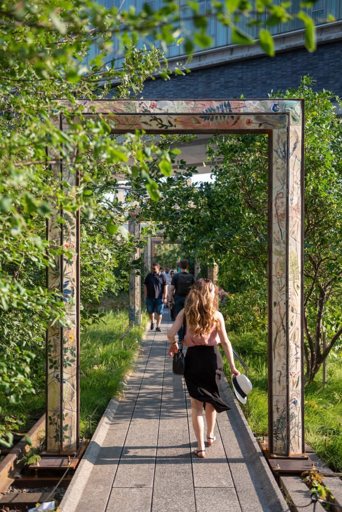 Sam Falls,&amp;nbsp;Untitled (Four Arches), 2019. Part of&amp;nbsp;En Plein Air. A High Line Commission.

Photo by Timothy Schenck. Courtesy of the High Line.

&amp;nbsp;

INQUIRE