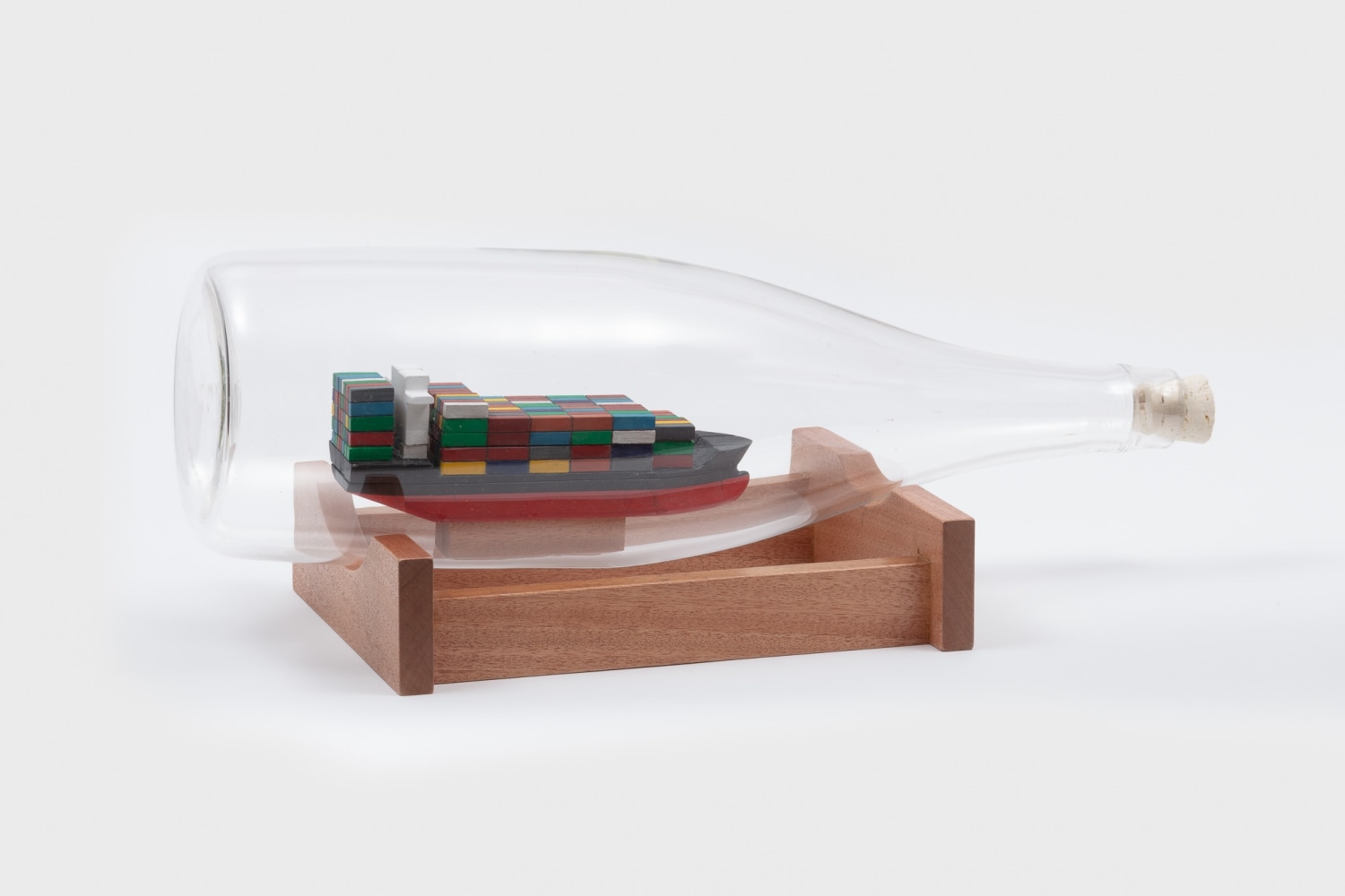 MATT JOHNSON
Panamax in a Bottle
2022
Polychromed wood and glass bottle
approximately 8 x 22 x 9 3/4
MJ 228
$35,000