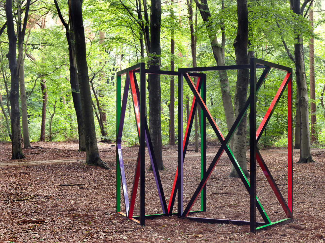 Eva Rothschild

Middle Temple

2015

Painted aluminum

118 1/8 x 138 5/8 x 133 1/8 inches (300 x 352&amp;nbsp;x 338&amp;nbsp;cm)

ER 261

Installation view:&amp;nbsp;Rapture &amp;amp; Pain, Lustwarande &amp;rsquo;15, Fundament Foundation,&amp;nbsp;Park De Oude Warande, 2015
Photo:&amp;nbsp;Gert Jan van Rooij

&amp;nbsp;

&amp;nbsp;