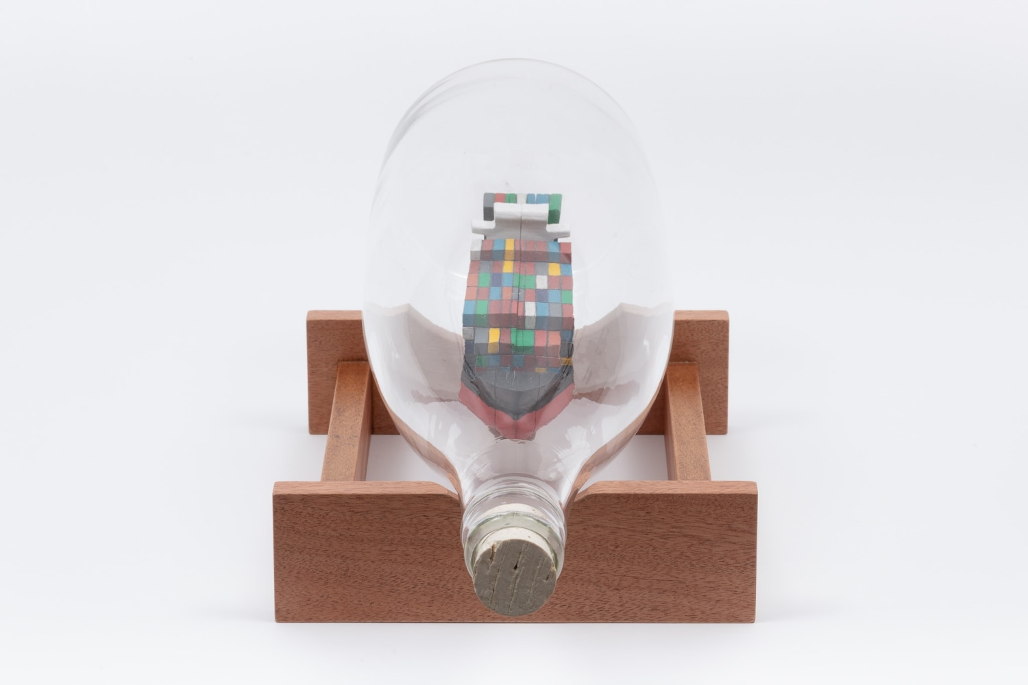 MATT JOHNSON
Panamax in a Bottle
2022
Polychromed wood and glass bottle
approximately 8 x 22 x 9 3/4
MJ 228
$35,000