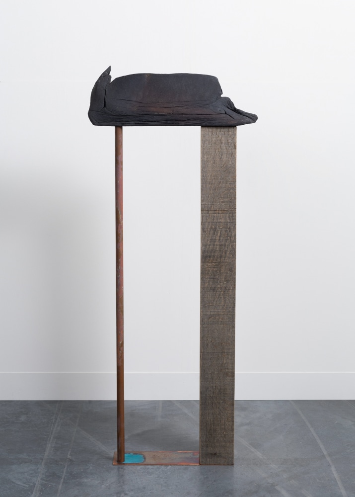 Katinka Bock

Standing, solo black

2018

Wood, ceramic, copper

46 1/2 x 19 1/2 x 4 3/4 inches (118.1 x 49.5 x 12.1 cm)

Unique

KBO 108

&amp;nbsp;

INQUIRE
