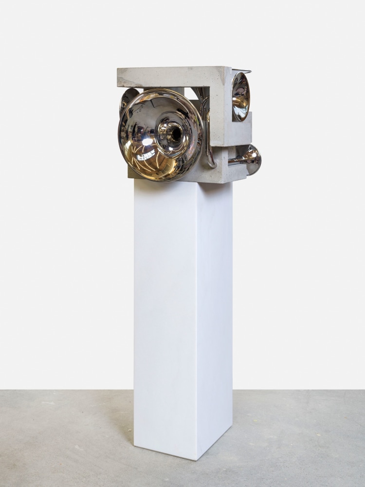 Alicja Kwade

Am&amp;aacute;ss

2022

Stainless steel, concrete, marble

58 x 16 3/4 x 16 3/4 inches (147.5 x 42.5 x 42.5 cm)

AKW 830

SOLD