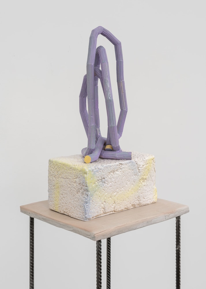 Eva Rothschild

Peanut

2023

Glazed and painted clay

Overall: 67 x 13 1/2 x 12 3/4 inches (170.2 x 34.3 x 32.3 cm)

Sculpture: 20 x 10 1/2 x 6 1/2 inches (50.8 x 26.7 x 16.5 cm)

Plinth: 47 x 13 1/2 x 12 3/4 inches (119.4 x 34.3 x 32.4 cm)

ER 277

&amp;pound;35,000
