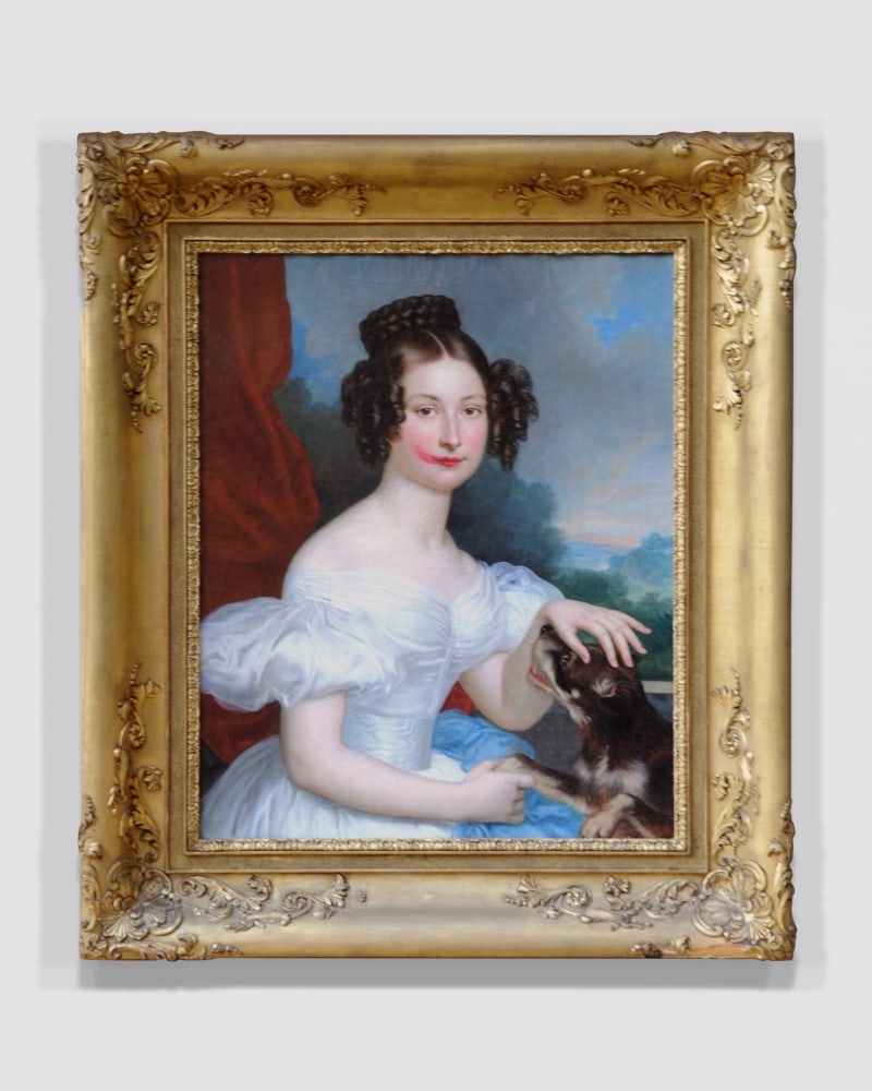 Hans-Peter Feldmann

Princess with Dog

Oil on linen, framed

39 x 33 7/8 inches (99 x 86 cm)

HPF 556

&amp;nbsp;

INQUIRE
