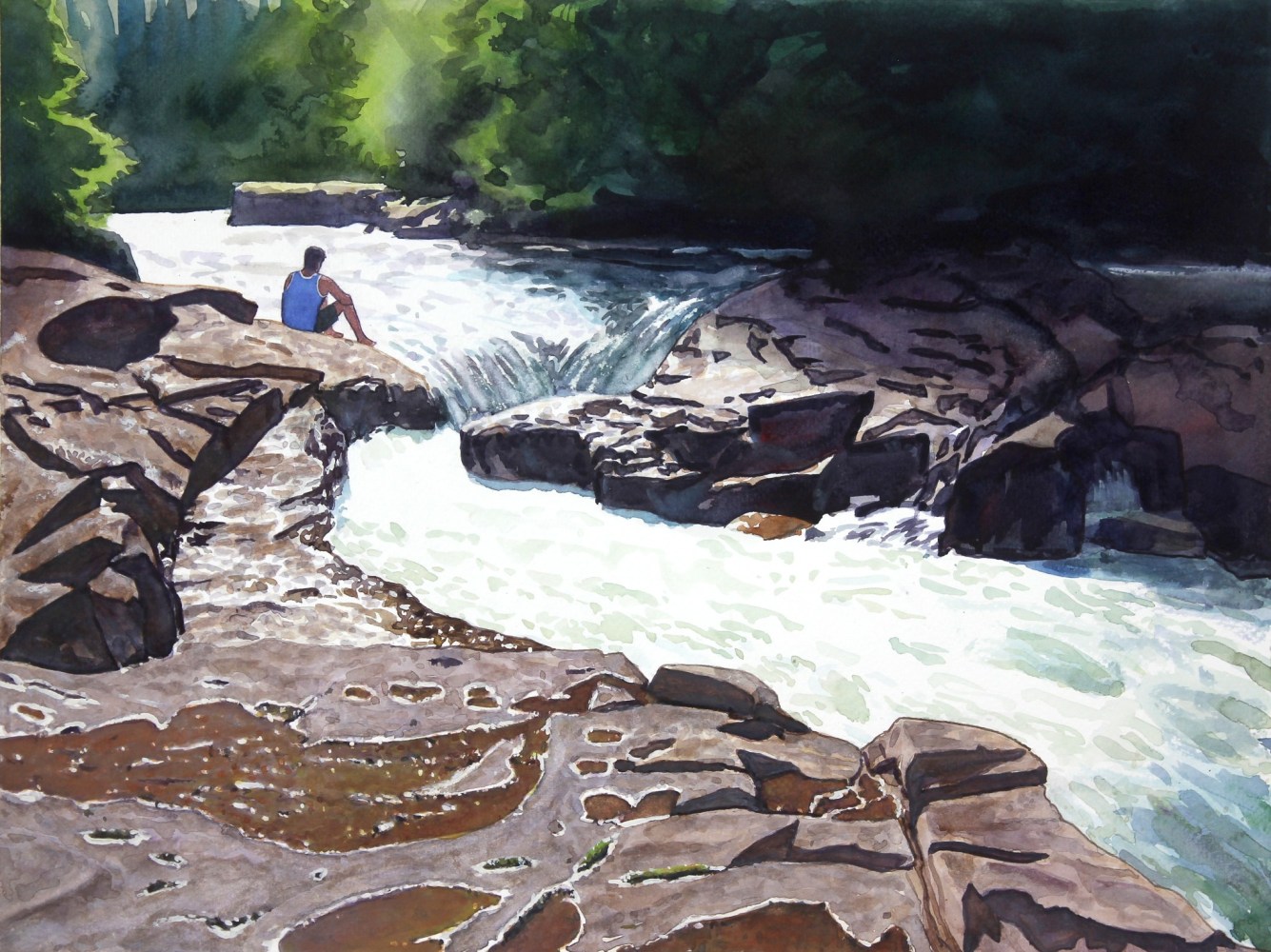 Tim Gardner

Man Sitting by River

2020

Watercolor on paper

11 3/4&amp;nbsp; x 15 3/4 inches (29.8 x 40 cm)

TG 592

&amp;nbsp;

INQUIRE