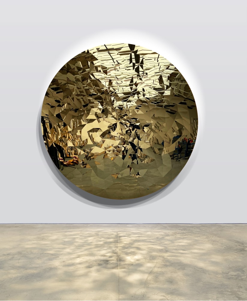 Jeppe Hein

Sun Mirror

2019

High polished stainless steel, steel, motor, LED

118 1/8 inches (300 cm) diameter

Edition&amp;nbsp;of 1, with 1 AP

JH 523

&amp;euro;200,000

&amp;nbsp;

INQUIRE