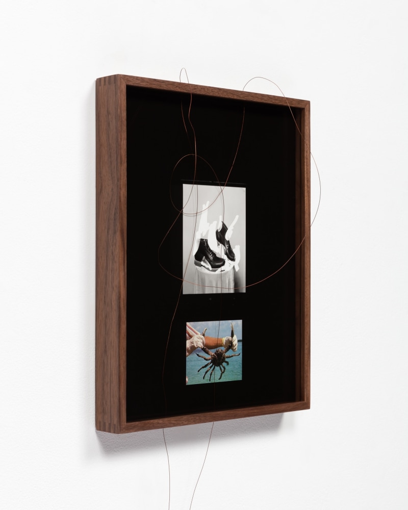Elad Lassry

Untitled (Boots, Crab)

2018

Silver gelatin print, offset print on paper, wire, walnut frame

44 x 11 1/4 x 4 1/2 inches (111.8 x 28.6 x 11.4 cm)

Unique

EL 416

$18,000
