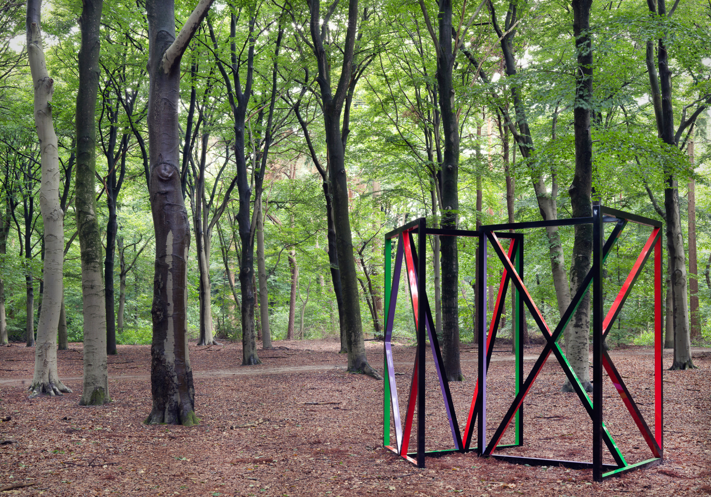 Eva Rothschild

Middle Temple

2015

Painted aluminum

118 1/8 x 138 5/8 x 133 1/8 inches (300 x 352&amp;nbsp;x 338&amp;nbsp;cm)

ER 261

Installation view:&amp;nbsp;Rapture &amp;amp; Pain, Lustwarande &amp;rsquo;15, Fundament Foundation,&amp;nbsp;Park De Oude Warande, 2015
Photo:&amp;nbsp;Gert Jan van Rooij

&amp;nbsp;

&amp;nbsp;