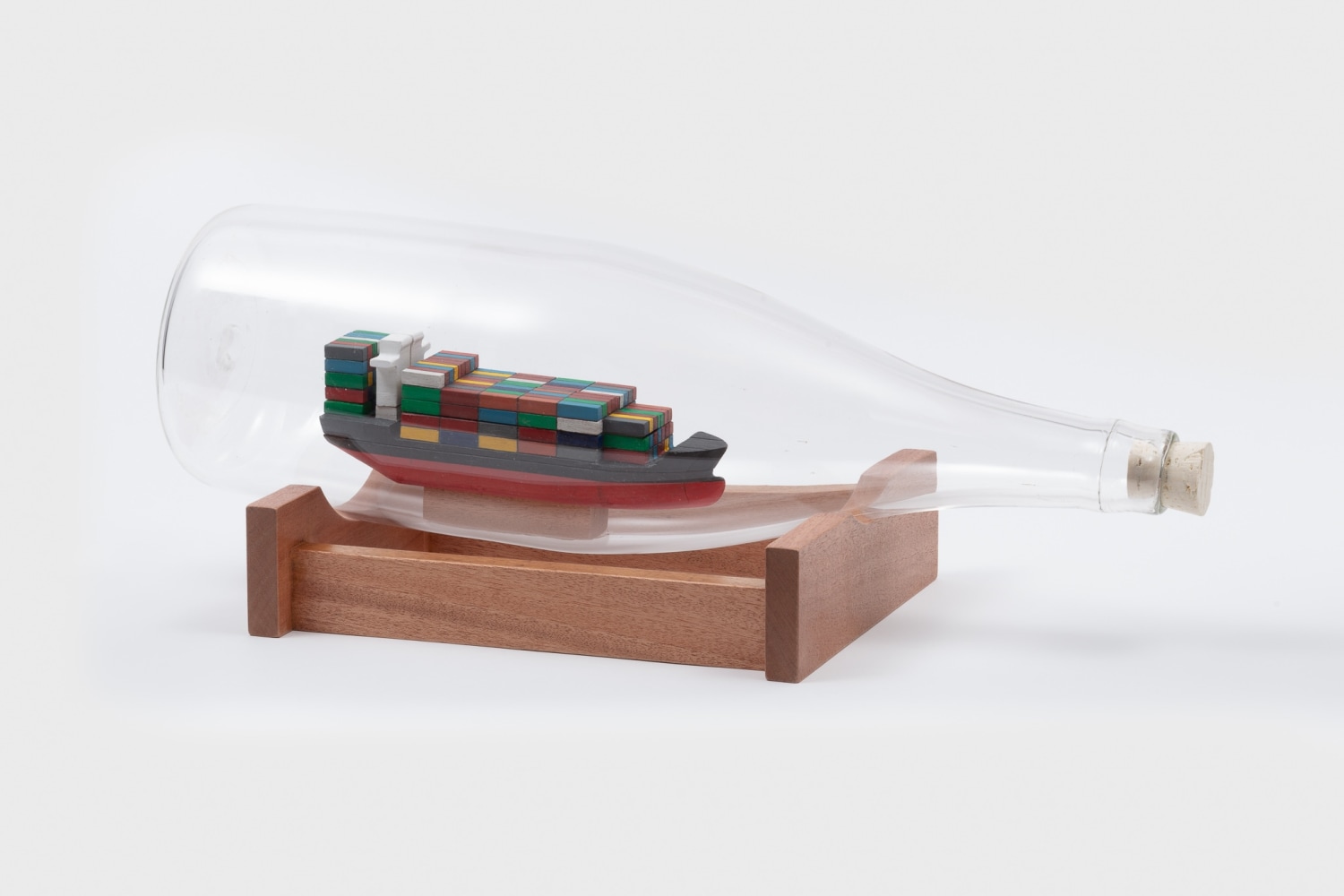 MATT JOHNSON
Panamax in a Bottle
2022
Polychromed wood and glass bottle
approximately 8 x 22 x 9 3/4
MJ 228
$35,000