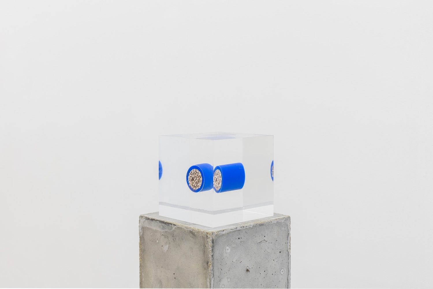 Nina Canell

Brief Syllable (Oceanic)

2016

Subterranean signalling cable, acrylic, concrete

4 x 4 x 4 inches (10 x 10 x 10 cm)

39 3/8 x 5 1/8 x 5 1/8 inches (100 x 13 x 13 cm) pedestal

43 3/8 x 5 1/8 x 5 1/8 inches (110 x 13 x 13 cm) overall

NC 131

&amp;nbsp;

INQUIRE