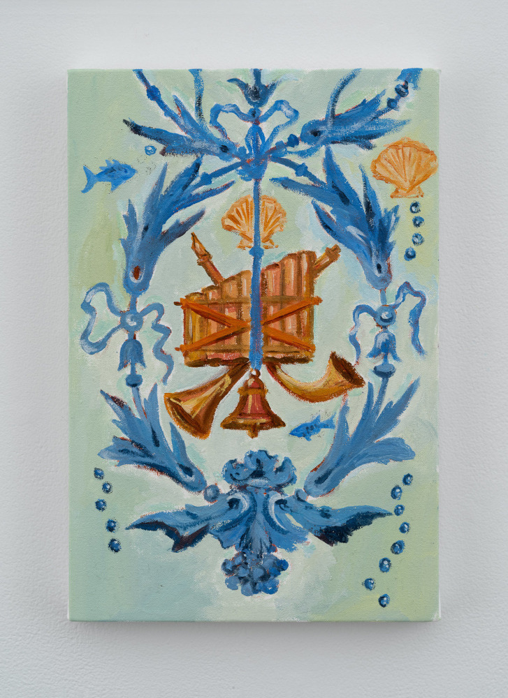 Karen Kilimnik

the blue fairy&amp;#39;s flute, bell + horn among the seaweed under the sea

2019

Water soluble oil color on canvas

12 x 8 inches (30.5 x 20.3 cm)

Signed, titled, dated verso

KK 4492

&amp;nbsp;

INQUIRE