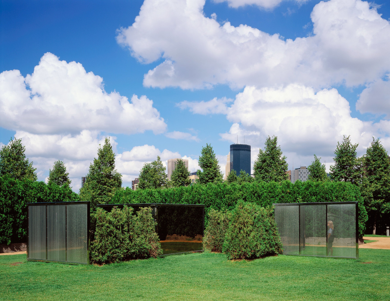 Dan Graham, Two-Way Mirror Punched Steel Hedge Labyrinth,&amp;nbsp;1994-96

Long-term installation, Minneapolis Sculpture Garden, Walker Art Center, Minneapolis, MN

&amp;nbsp;

INQUIRE