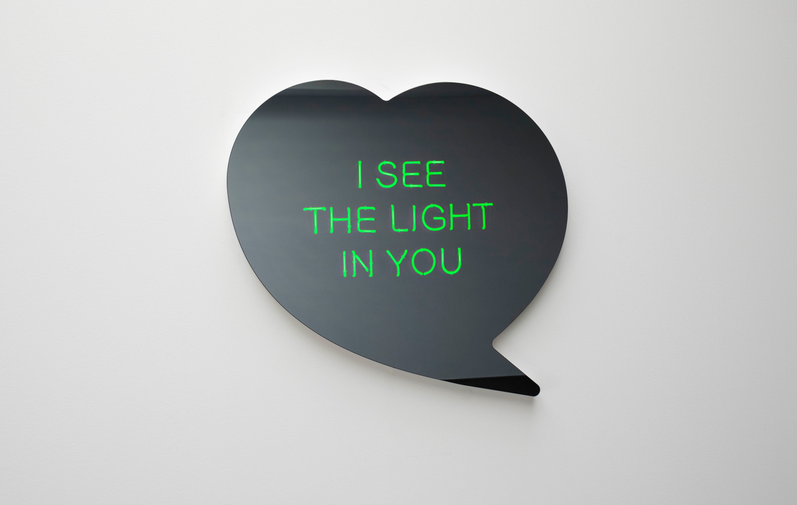 Jeppe Hein

I SEE THE LIGHT IN YOU (heart speech bubble)

2023

Powder-coated aluminium, neon tubes, two-way mirror, powder-coated steel, transformers

37.8 x 40.16 x 2.76 inches (96 x 102 x 7 cm)

Edition of 3, with 2AP

JH 712

&amp;euro;45,000