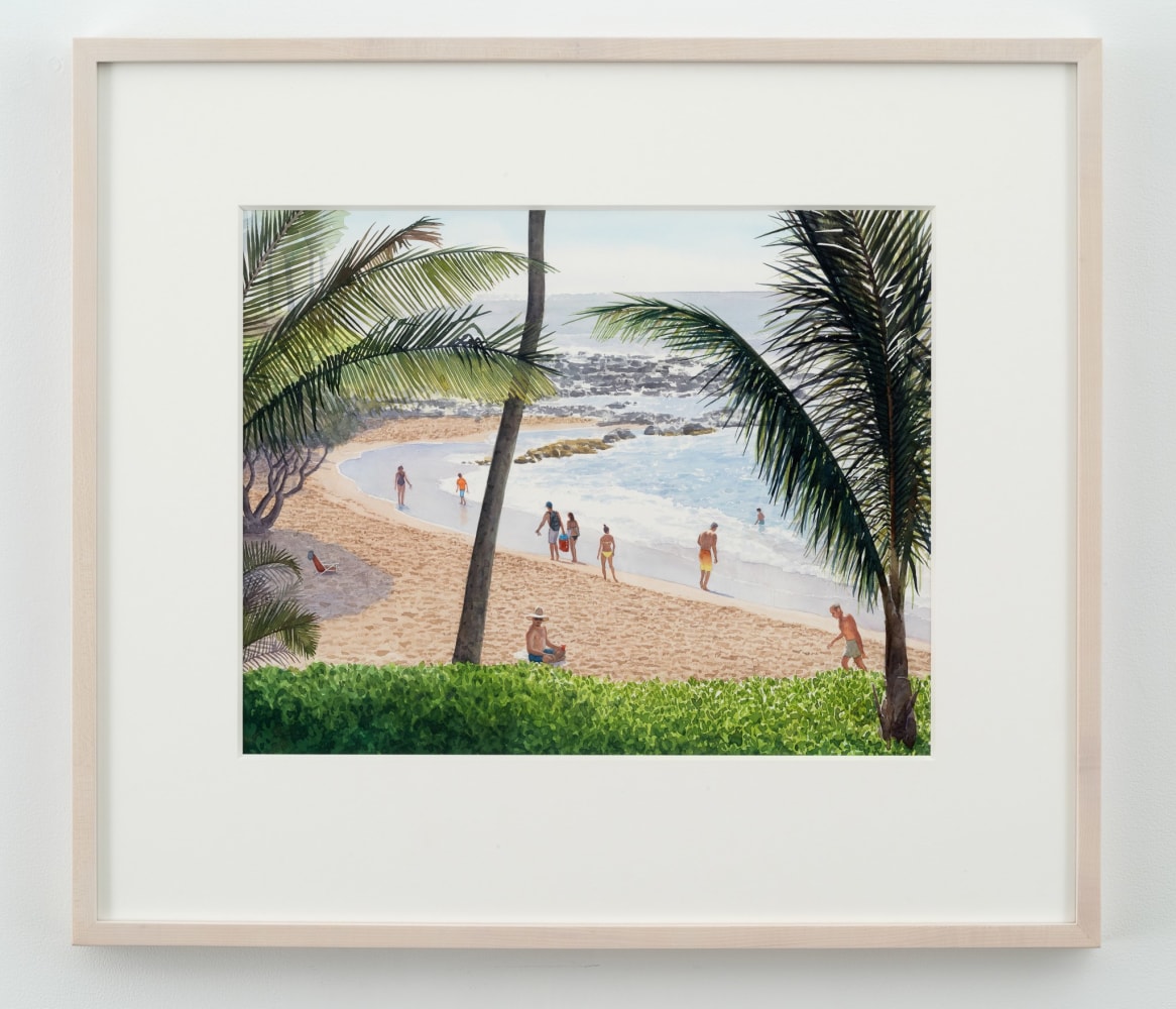 Tim Gardner

Maui Beach Scene

2019

Watercolor on paper

14 1/4 x 18 inches (36.2 x 45.7 cm)

15 1/4 x 19 inches (38.7 x 48.3 cm) paper size

23 3/8 x 26 1/2 inches (59.4 x 67.3 cm) framed

Signed verso

TG 574

INQUIRE