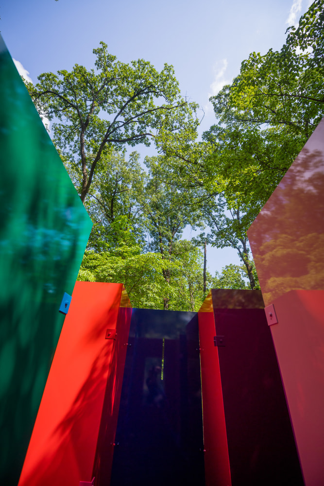 Sam Falls

Untitled (Maze)

2014

UV powder coated aluminum, Non-UV powder coated aluminum, UV exterior powder coated stainless steel brackets

96 x 144 x 144 inches (243.8 x 365.8 x 365.8 cm)

SFA 232

&amp;nbsp;

INQUIRE