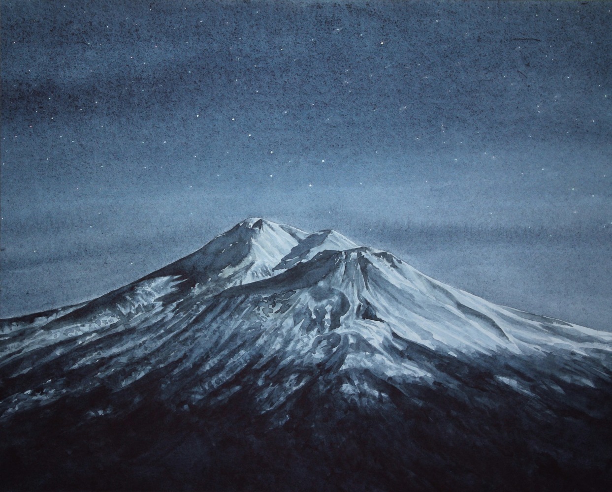 Tim Gardner

Mt Shasta in Moonlight

2013

Watercolor on paper

19 1/2 x 24 inches (49.5 x 61 cm)

29 1/8 x 33 3/8 inches (84.8 x 74 cm) framed

Signed and dated verso

TG 454

&amp;nbsp;

INQUIRE