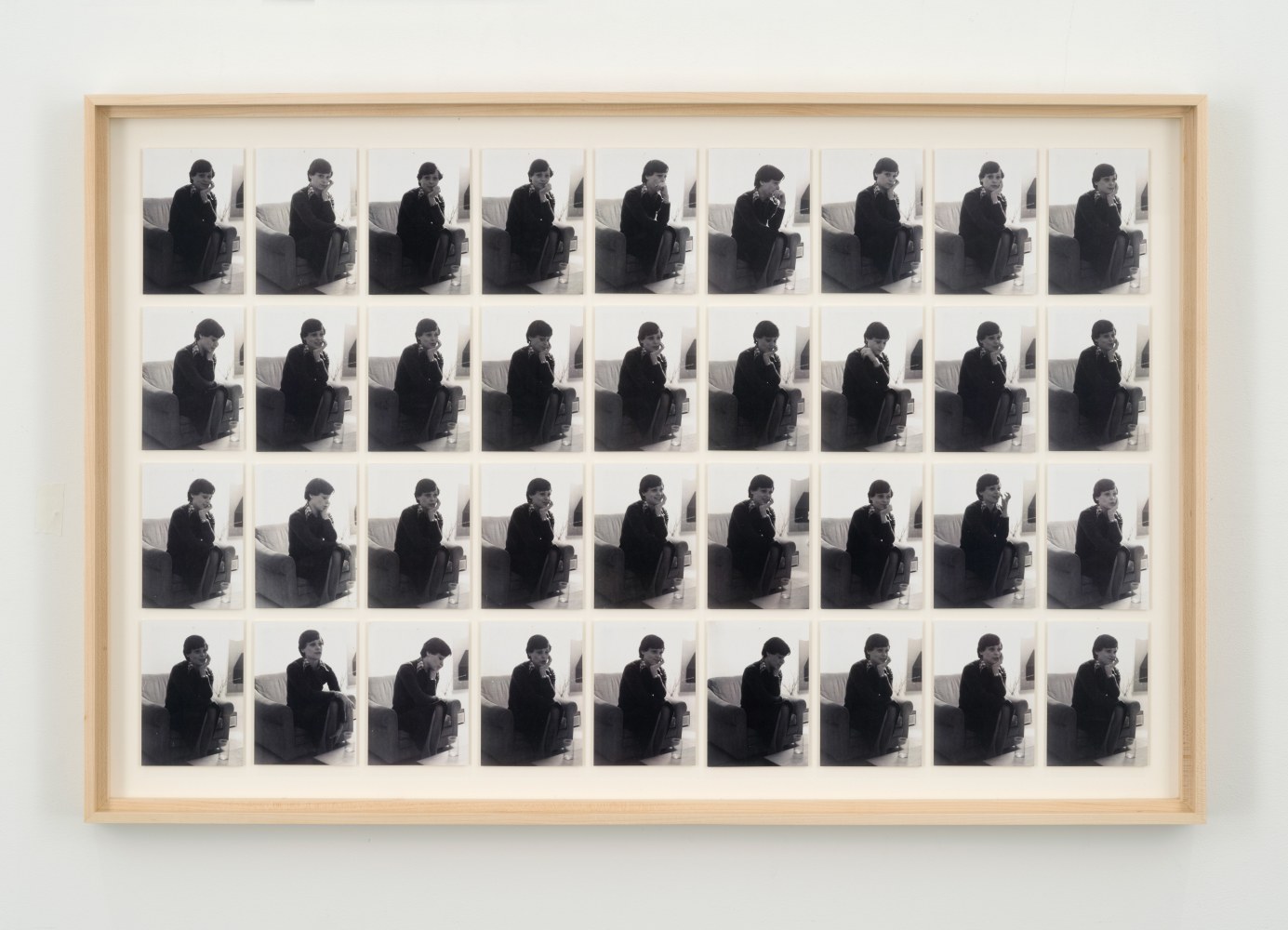 Hans-Peter Feldmann

Time Series Rosanna

36 black and white and color photographs

5 x 3 1/2 inches (12.7 x 8.9 cm) each

24 3/4 x 38 inches (62.9 x 96.5 cm) framed

HPF 074

&amp;nbsp;

INQUIRE