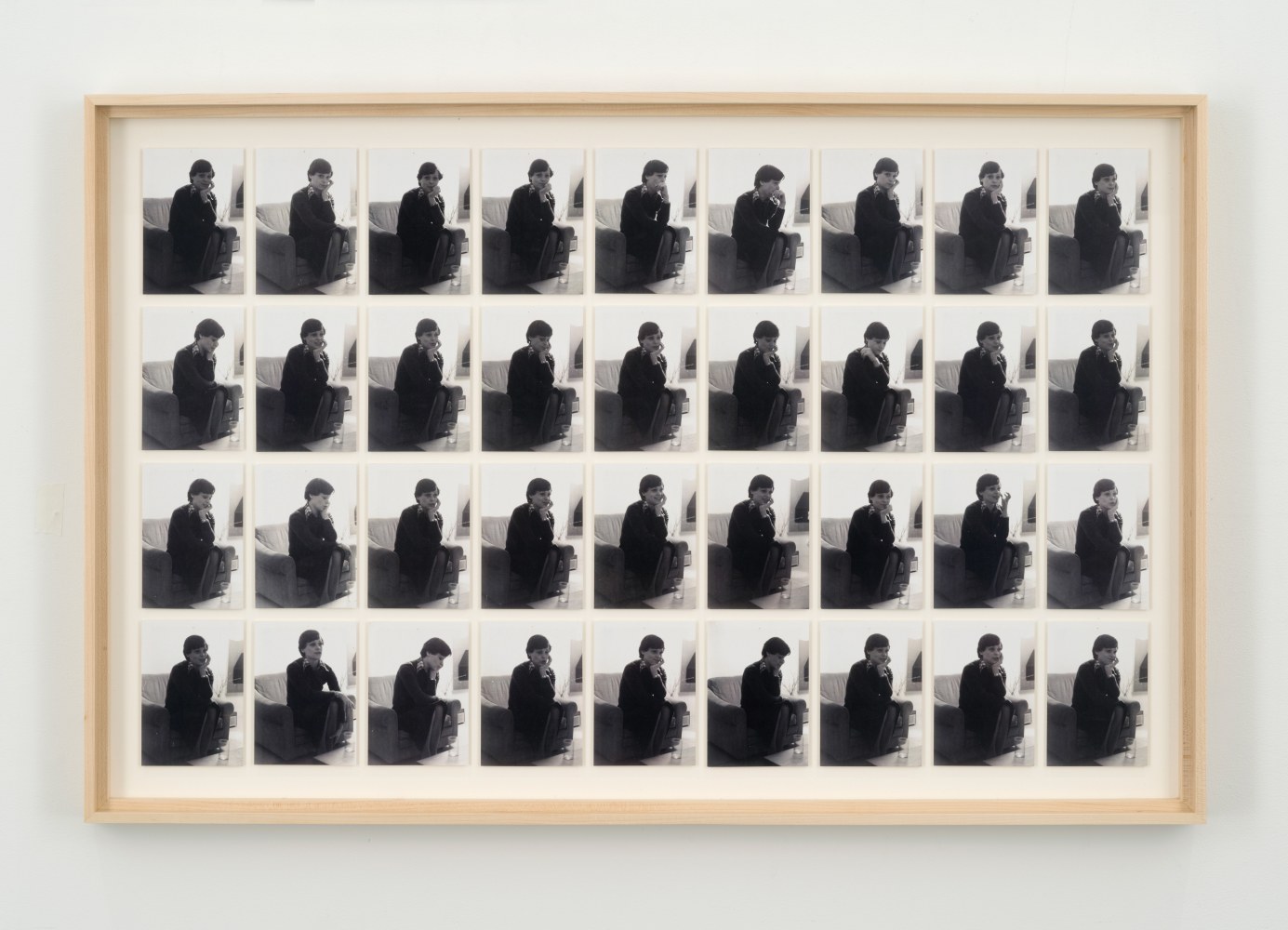 Hans-Peter Feldmann

Time Series Rosanna

36 black and white and color photographs

5 x 3 1/2 inches (12.7 x 8.9 cm) each

24 3/4 x 38 inches (62.9 x 96.5 cm) framed

HPF 074

&amp;nbsp;

INQUIRE