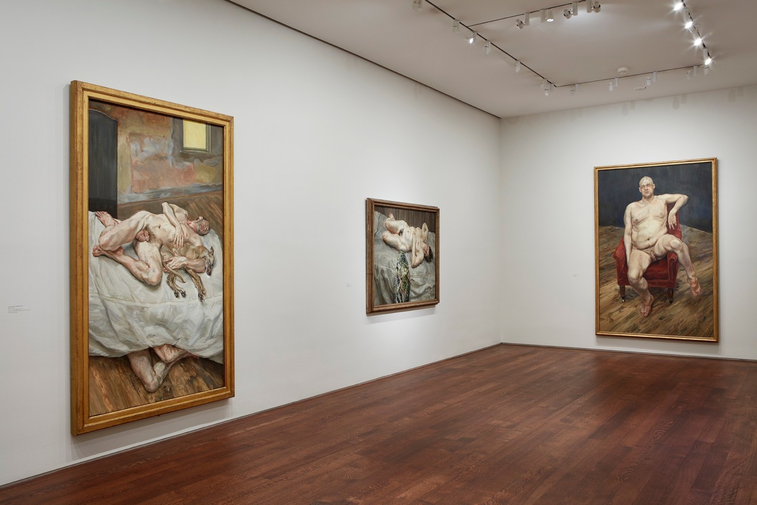 Installation view of Lucian Freud: Monumental at Acquavella Galleries from April 5 – May 24, 2019.
