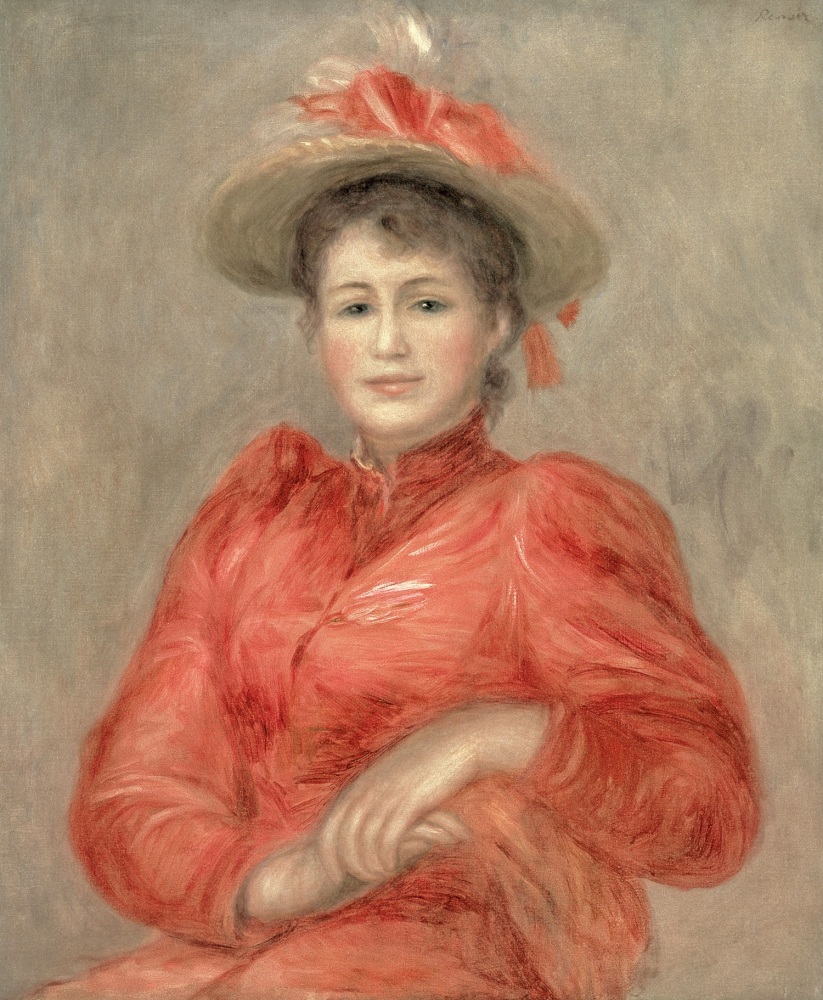 Pierre-Auguste Renoir  Young Woman in Red Dress, c. 1892