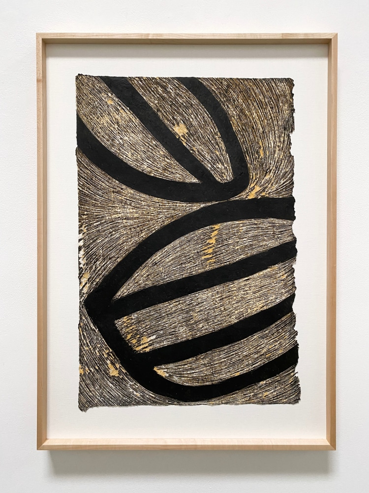 Marc Katano, Paintstik and acrylic on Nepalese paper, work on paper, contemporary painting